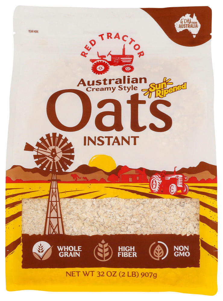 Red Tractor: Oats Instant Australian, 32 Oz