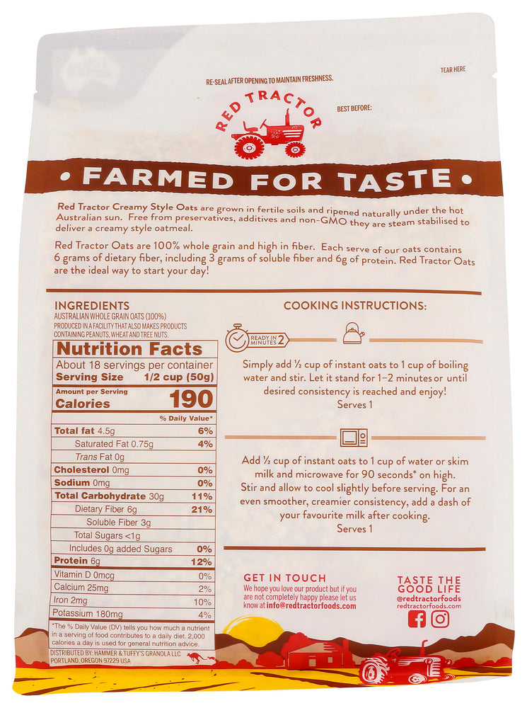 Red Tractor: Oats Instant Australian, 32 Oz