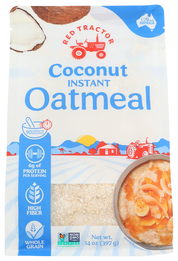 Red Tractor: Oats Instant Creamy Coconut, 14 Oz