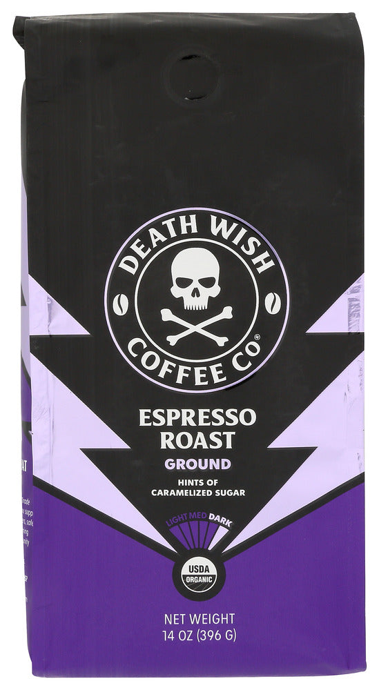 Death Wish Coffee: Cofee Grnd Esprs Ros Org, 14 Oz