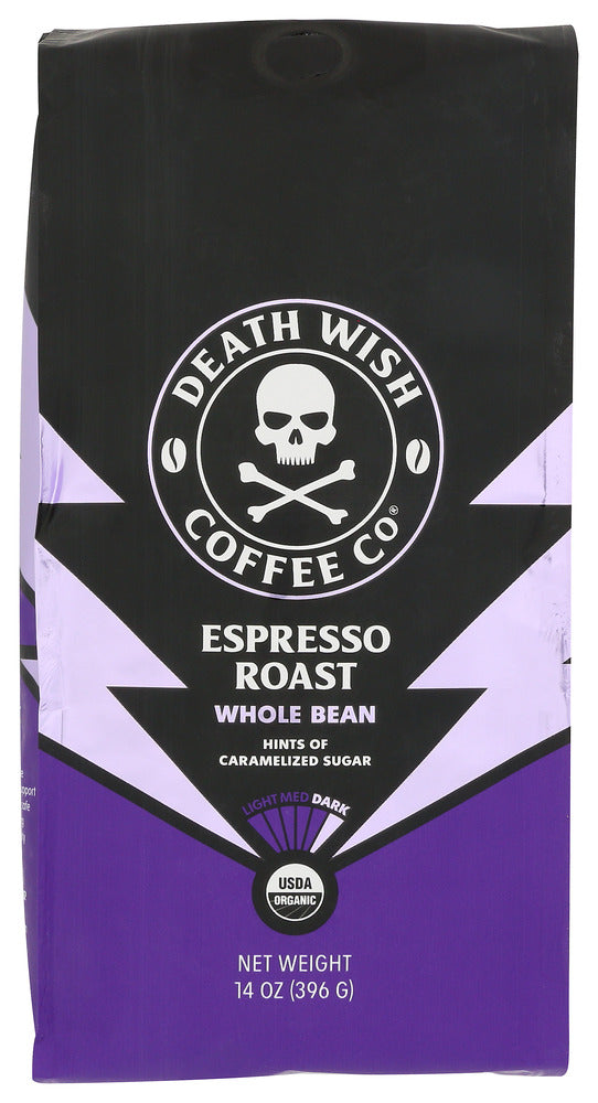 Death Wish Coffee: Cofee Wb Esprss Rost Org, 14 Oz