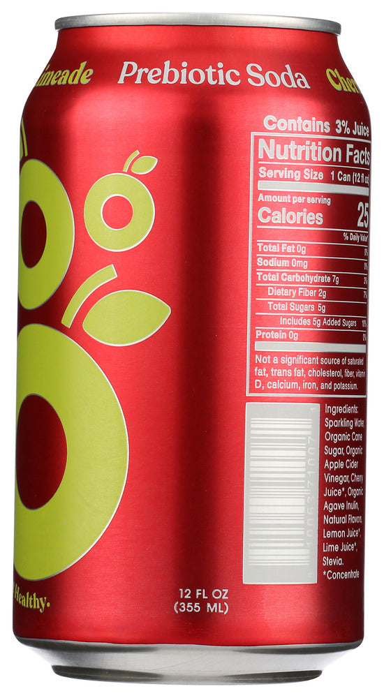 Poppi: Cherry Limeade Probiotic Soda, 12 Fo