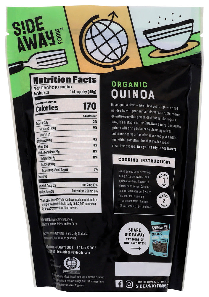 Sideaway Foods: Organic Classic Quinoa, 16 Oz