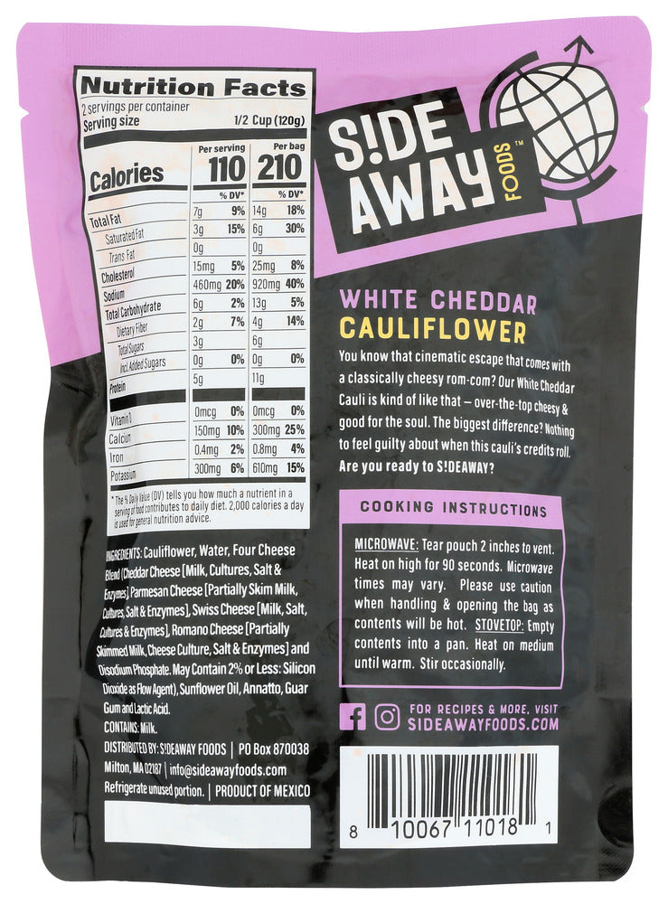 Sideaway Foods: White Cheddar Cauliflower, 8.5 Oz