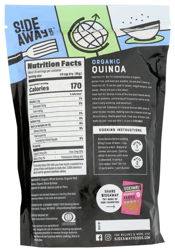 Sideaway Foods: Organic Quinoa Tri Color, 32 Oz