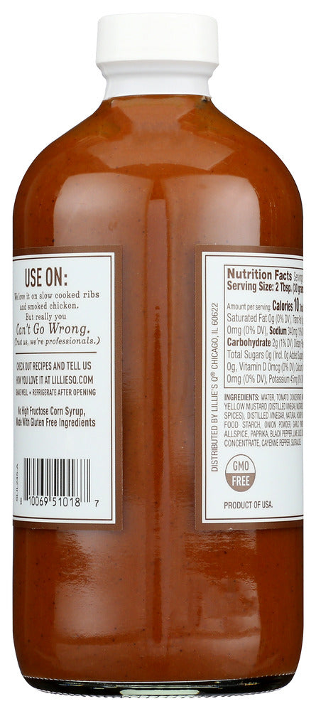 Lillies Q: Sauce Smoky Zero Sugar, 16 Oz