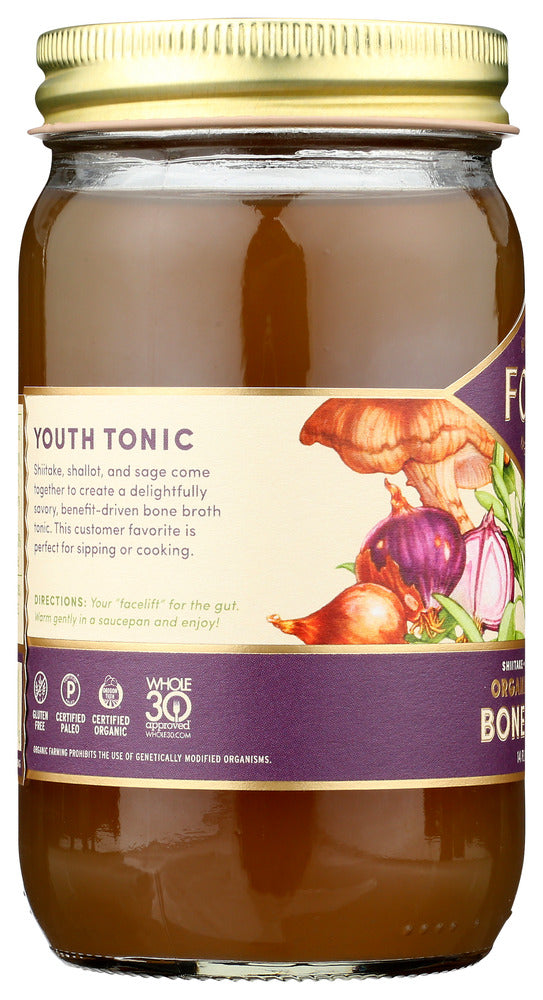 Fond Bone Broth: Broth Bone Shiitake N Sage Chicken Organic, 14 Fo