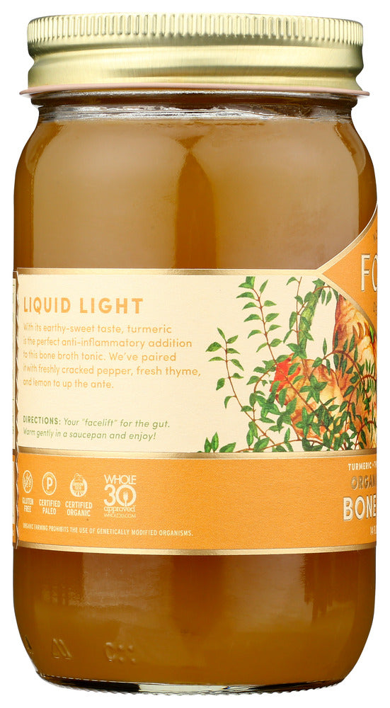 Fond Bone Broth: Broth Bone Turmeric N Black Pepper Chicken Organic, 14 Fo