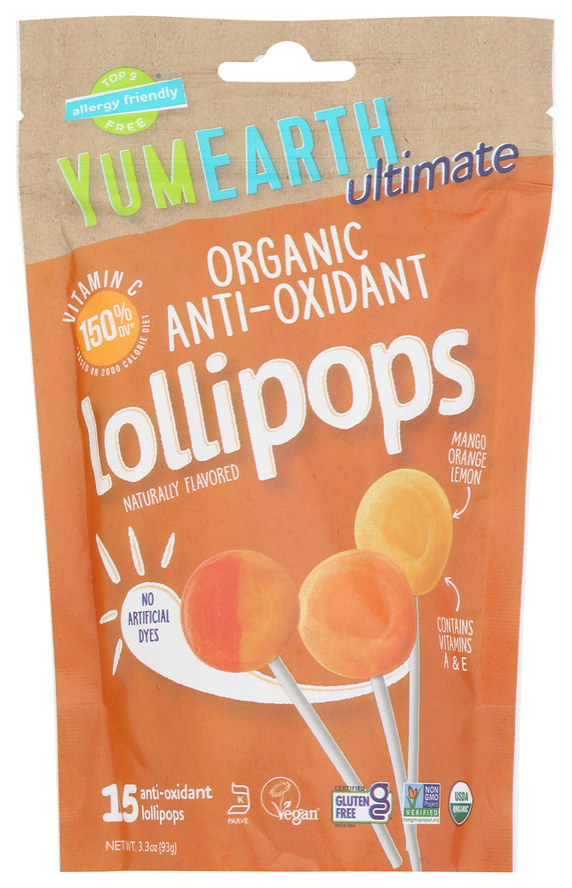 Yumearth: Organic Antioxidant Lollipops, 3.3 Oz