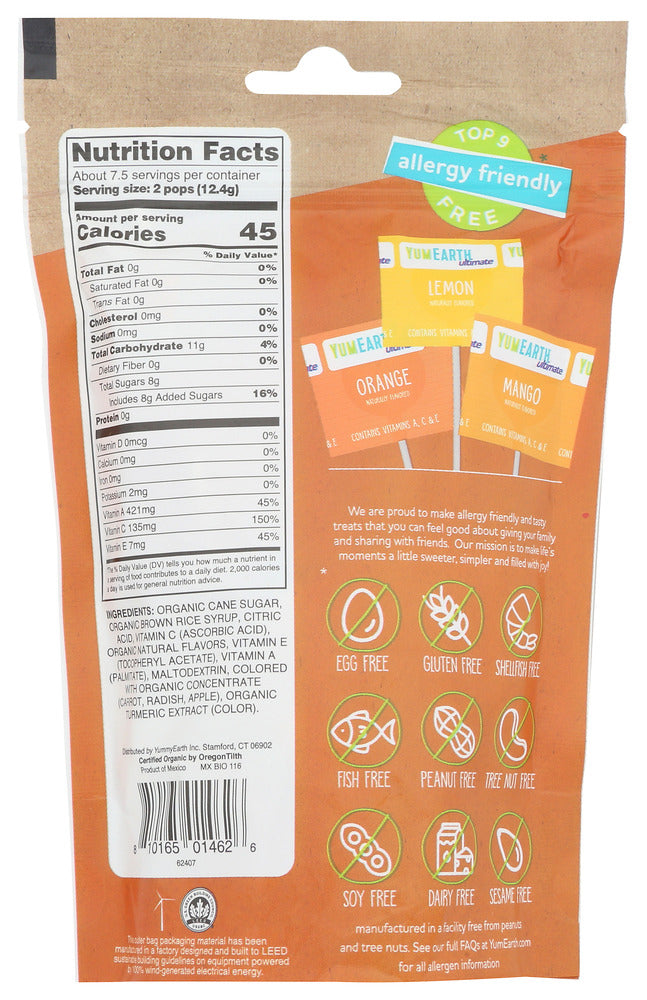 Yumearth: Organic Antioxidant Lollipops, 3.3 Oz