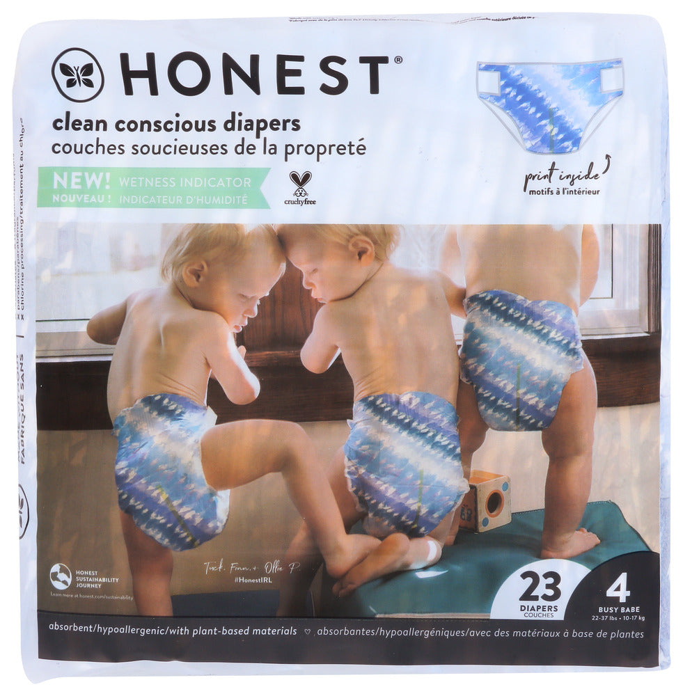 The Honest Company: Clean Conscious Diapers Tie Dye For Size 4, 23 Ea