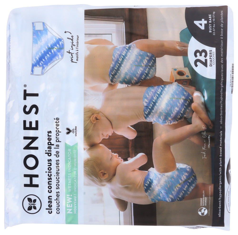 The Honest Company: Clean Conscious Diapers Tie Dye For Size 4, 23 Ea