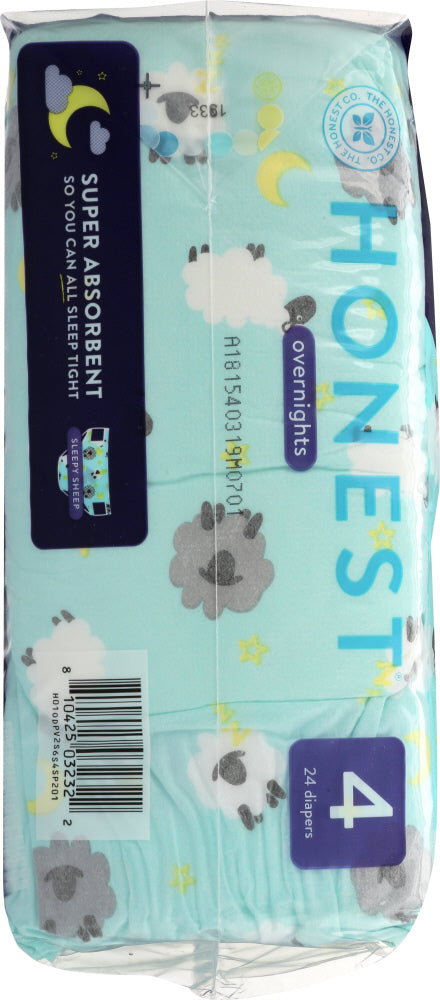 The Honest Company: Sleepy Sheep Overnight Diapers Size 4, 24 Pk