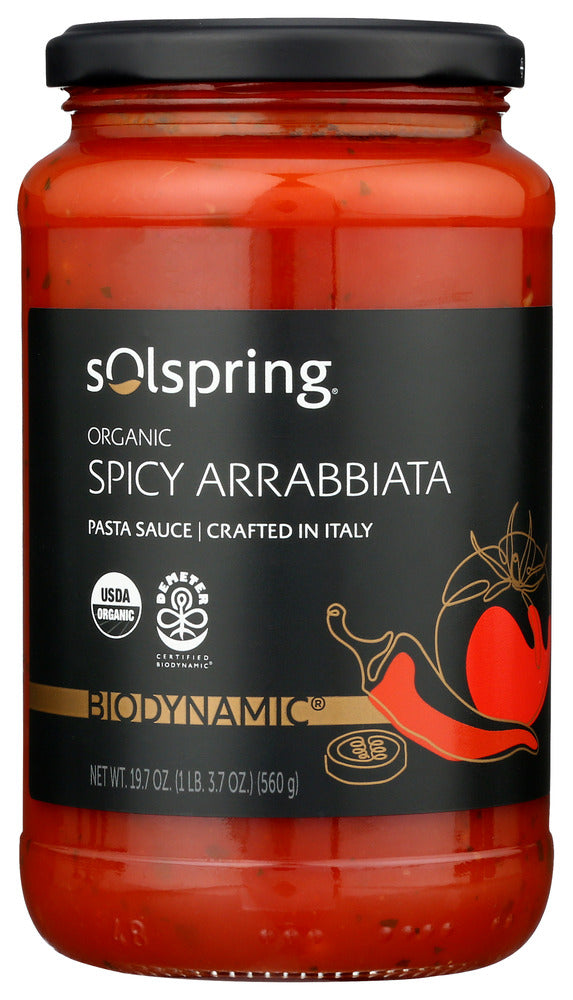 Solspring: Spicy Arrabbiata Italian Pasta Sauce, 19.7 Oz