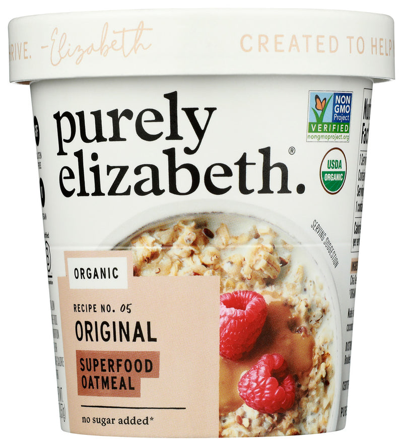 Purely Elizabeth: Oatmeal Orgnl Sfood Cup, 2 Oz