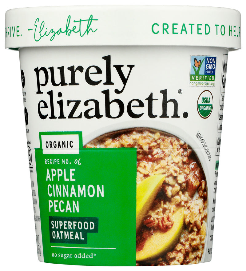 Purely Elizabeth: Oatmeal Cup Apple Cinnam, 2 Oz