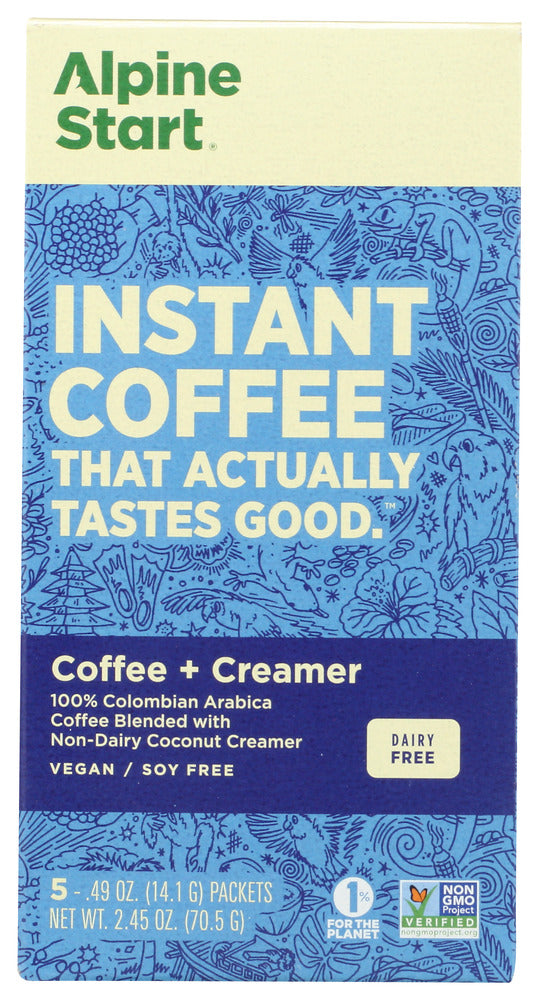 Alpine Start: Instant Coffee With Coconut Creamer, 3.72 Oz