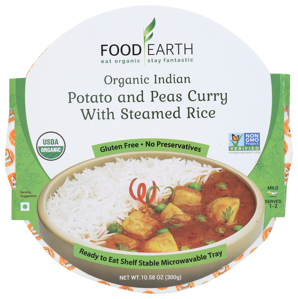 Food Earth: Entree Ptato Pea Rice, 10.58 Oz