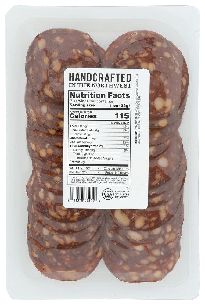 Coro Foods: Mole Salami Sliced Pack, 3 Oz