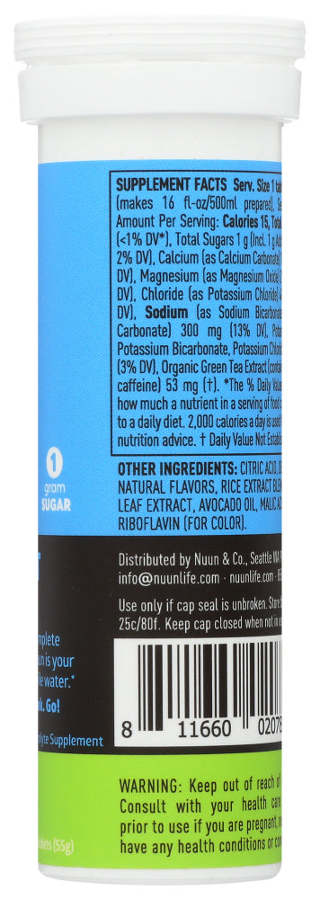 Nuun: Sport Fresh Lime Electrolyte Drink Tablets, 10 Tb