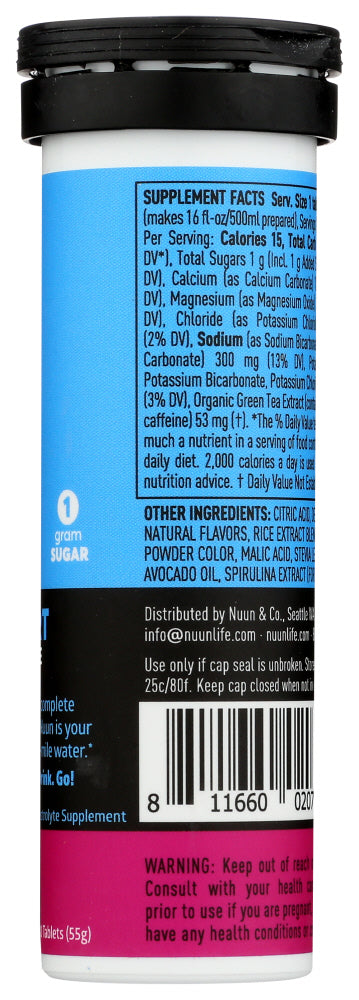 Nuun: Sport Caff Wild Berry, 10 Tb