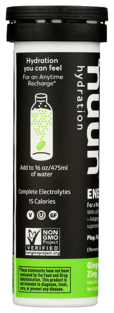 Nuun: Energy Ginger Lime Zing, 10 Tb