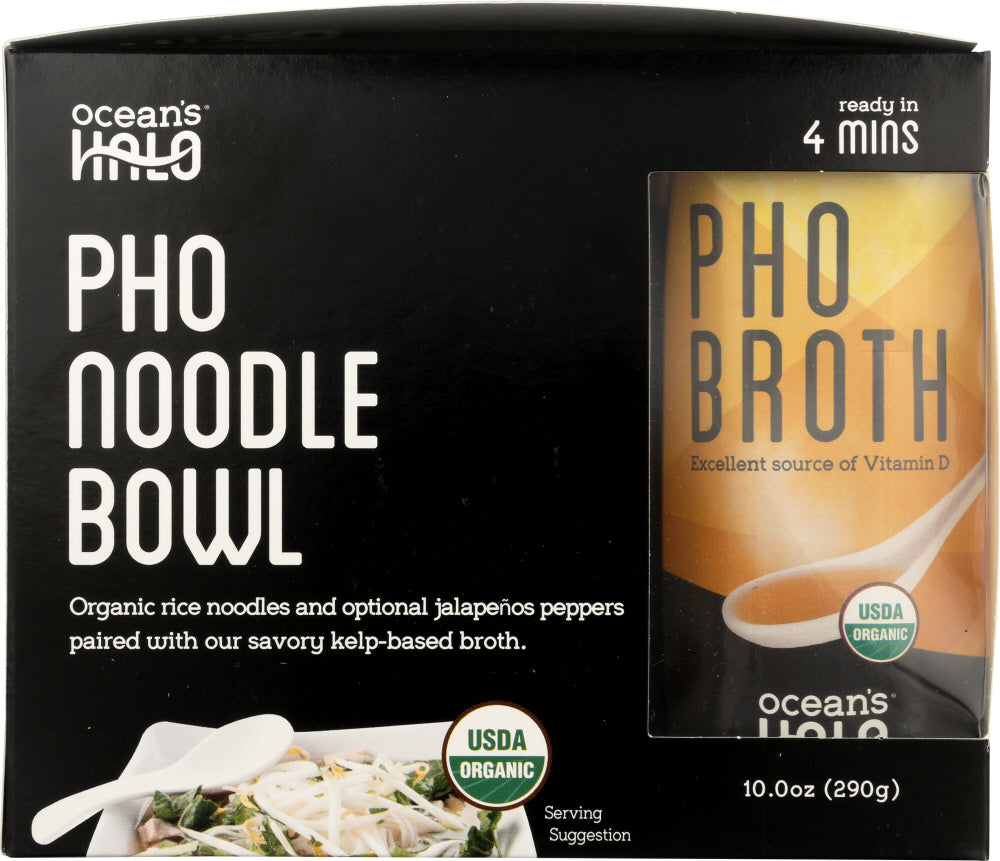 Oceans Halo: Organic And Vegan Gluten Free Instant Pho Noodle Bowl, 10 Oz