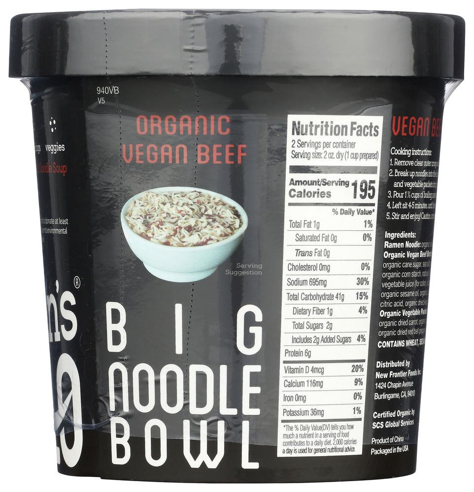 Oceans Halo: Vegan Beef Big Noodle Bowl, 4.02 Oz