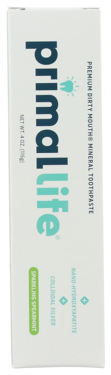 Primal Life Organics: Sparkling Spearmint Toothpaste, 4 Oz