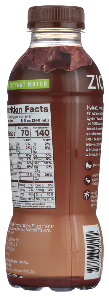 Zico: Chocolate Coconut Water, 16.9 Oz