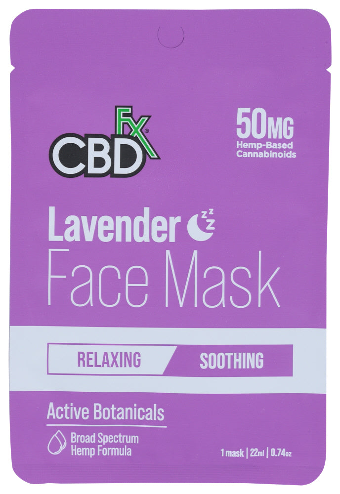 Cbdfx: Lavender Face Mask, 1 Pc