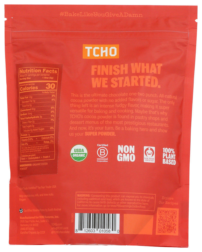 Tcho: Super Powder Unsweetened Cocoa Powder, 6.7 Oz