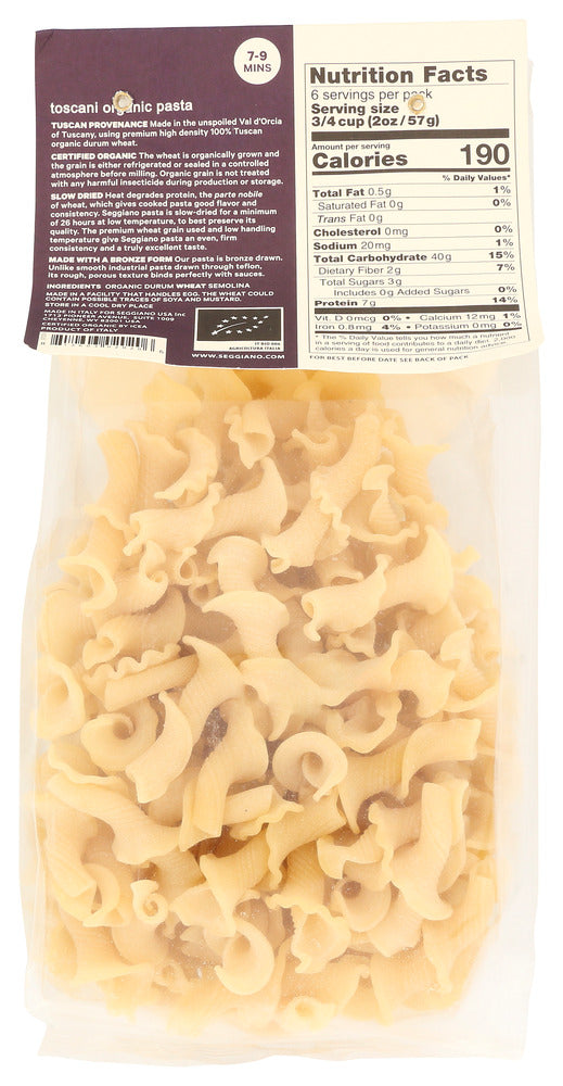 Seggiano: Organic Toscani Pasta, 13.2 Oz