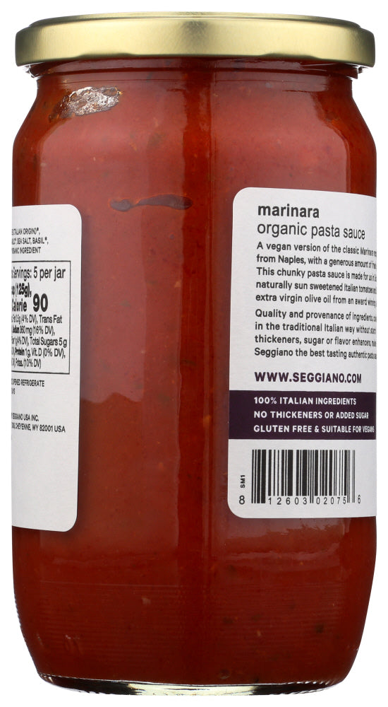 Seggiano: Sauce Pasta Marinara Org, 24 Oz