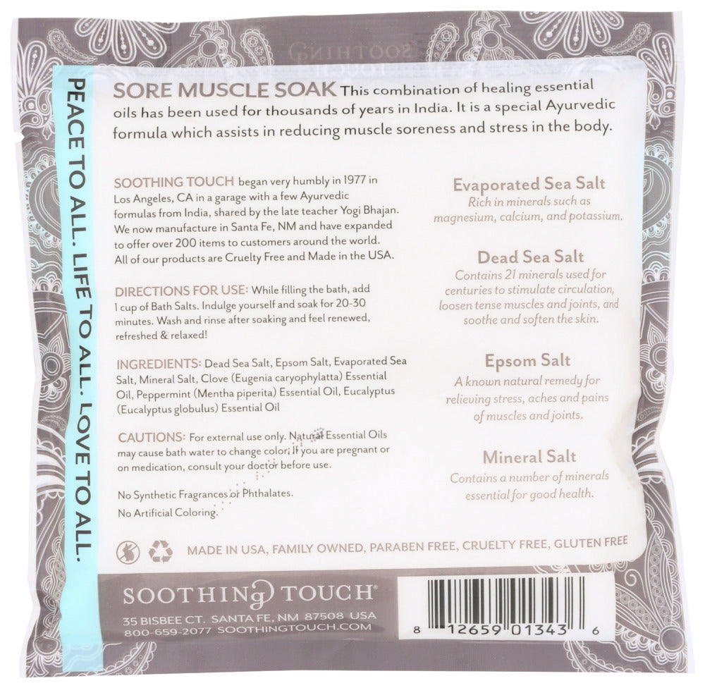 Soothing Touch: Bath Salt Sore Muscle, 8 Oz