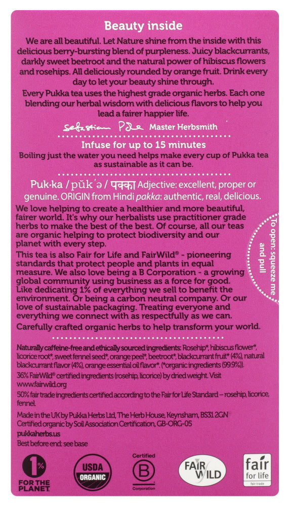 Pukka Herbs: Blackcurrant Beauty, 20 Bg