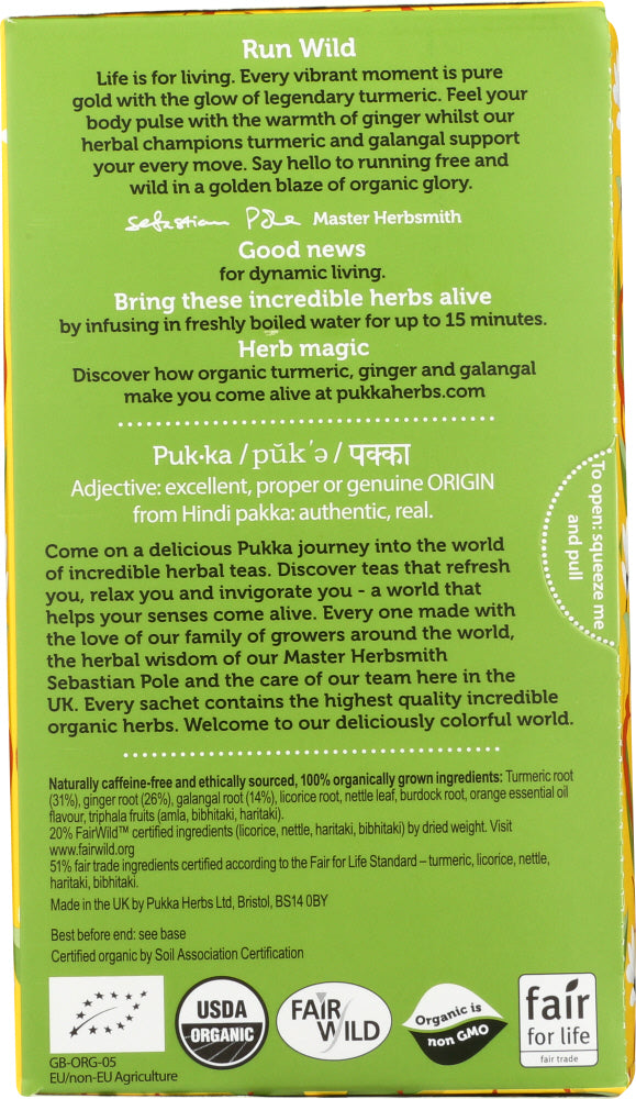 Pukka Herbs: Tea Turmeric Active, 20 Bg