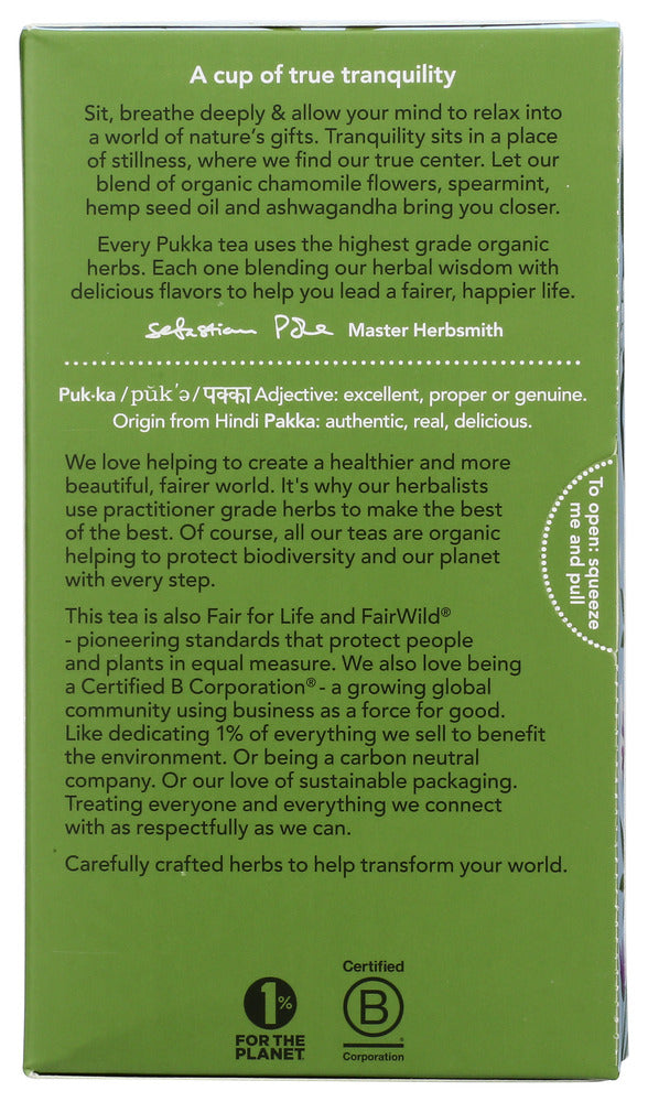 Pukka Herbs: Peace Organic Herbal Tea, 20 Bg