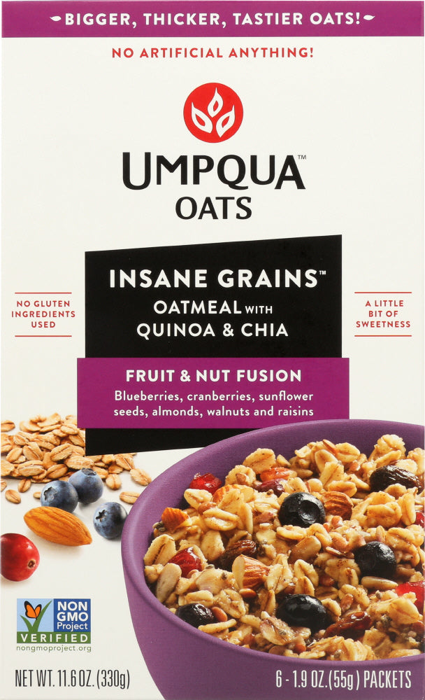 Umpqua Oats: Insane Grains Fruit Nut Fusion Oatmeal, 11.6 Oz