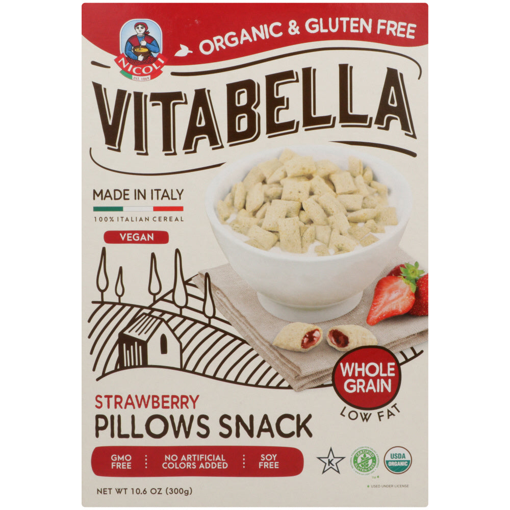 Vitabella: Strawberry Pillows Cereal, 10.6 Oz