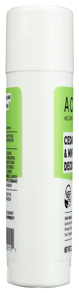 Acure: Deodorant Cedarwood Mint, 2.25 Oz