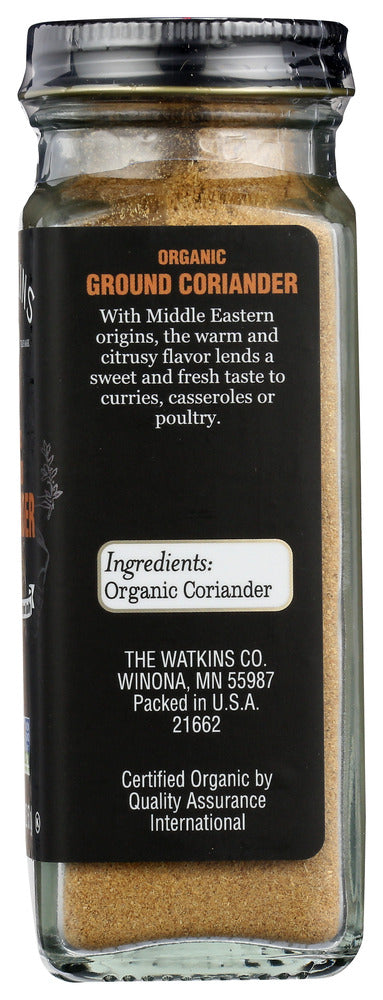 Watkins: Organic Ground Coriander, 2 Oz