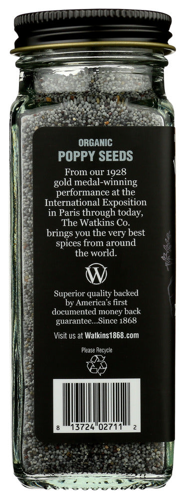 Watkins: Organic Poppy Seeds, 2.9 Oz