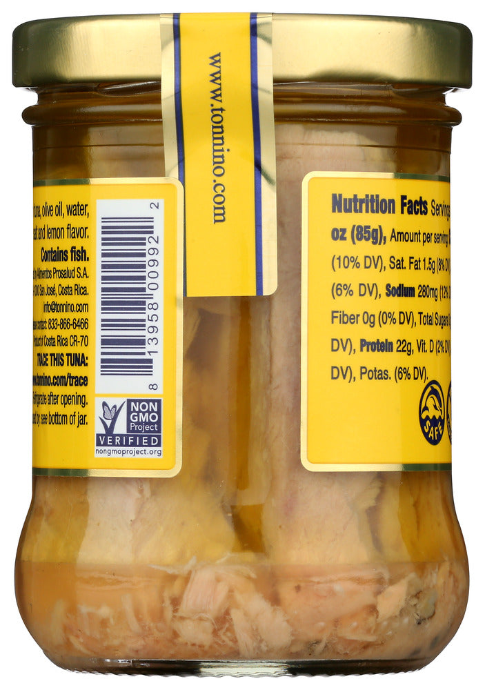 Tonnino: Tuna Fillets With Lemon & Peppers In Olive Oil, 6.7 Oz