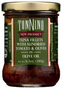 Tonnino: Tuna Fillets With Sundried Tomato And Olives In Olive Oil, 6.3 Oz