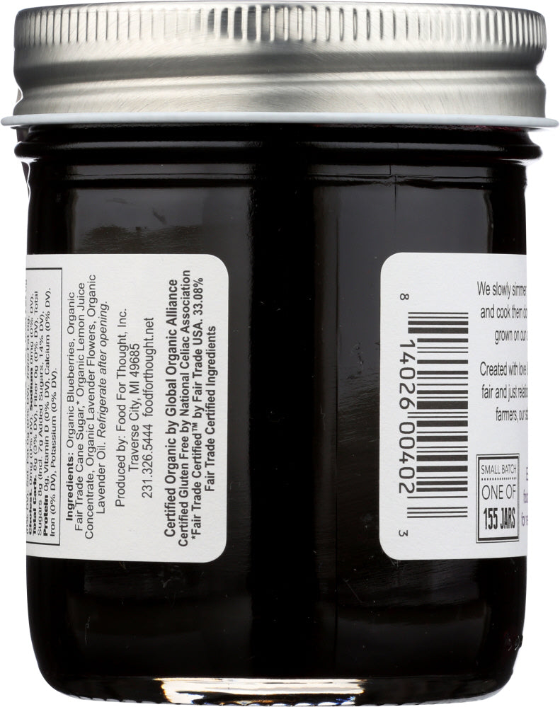 Food For Thought: Organic Blueberry Lavender Preserves, 9 Oz