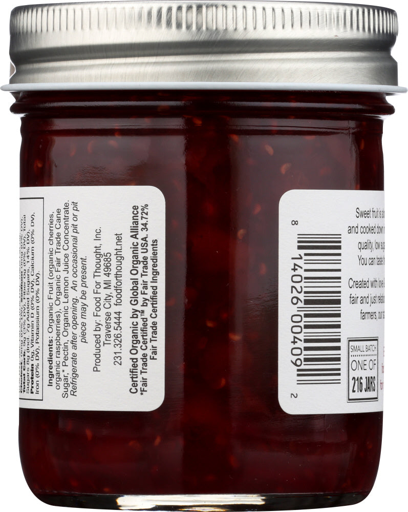 Food For Thought: Organic Cherry Raspberry Preserves, 9 Oz