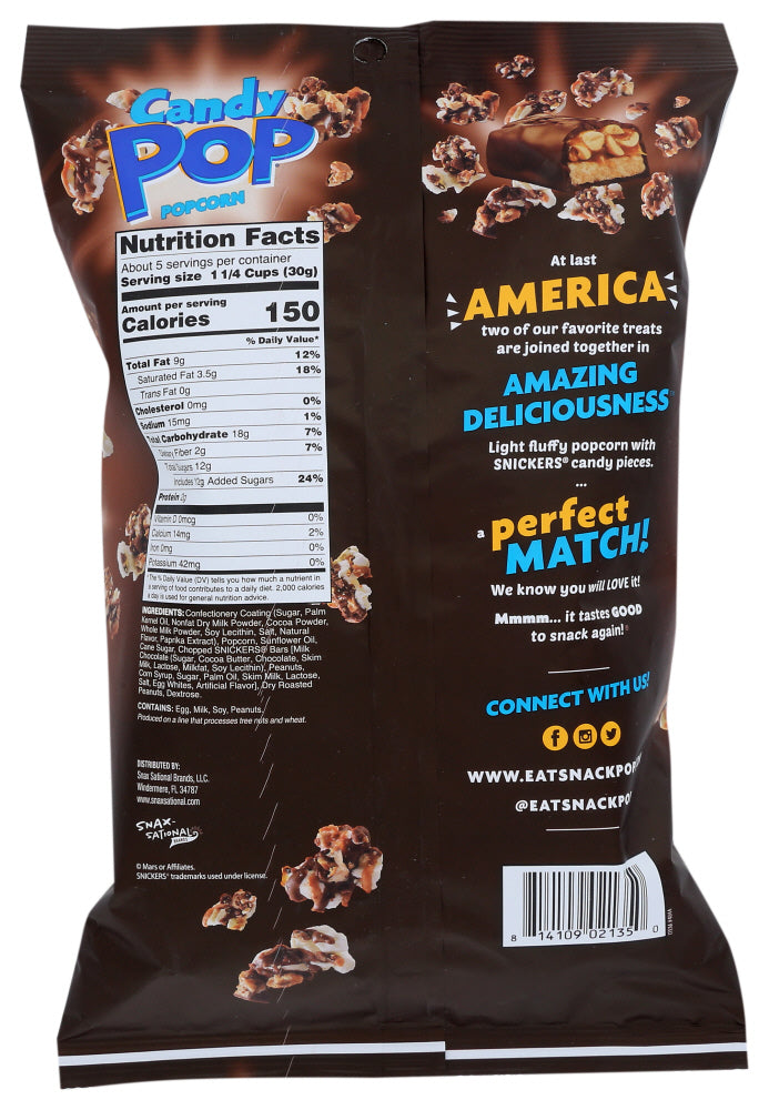 Candy Pop Popcorn: Snickers Candy Pop Popcorn , 5.25 Oz