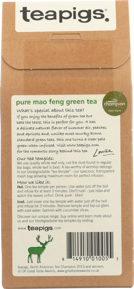 Teapigs: Mao Feng Green Tea, 15 Bg