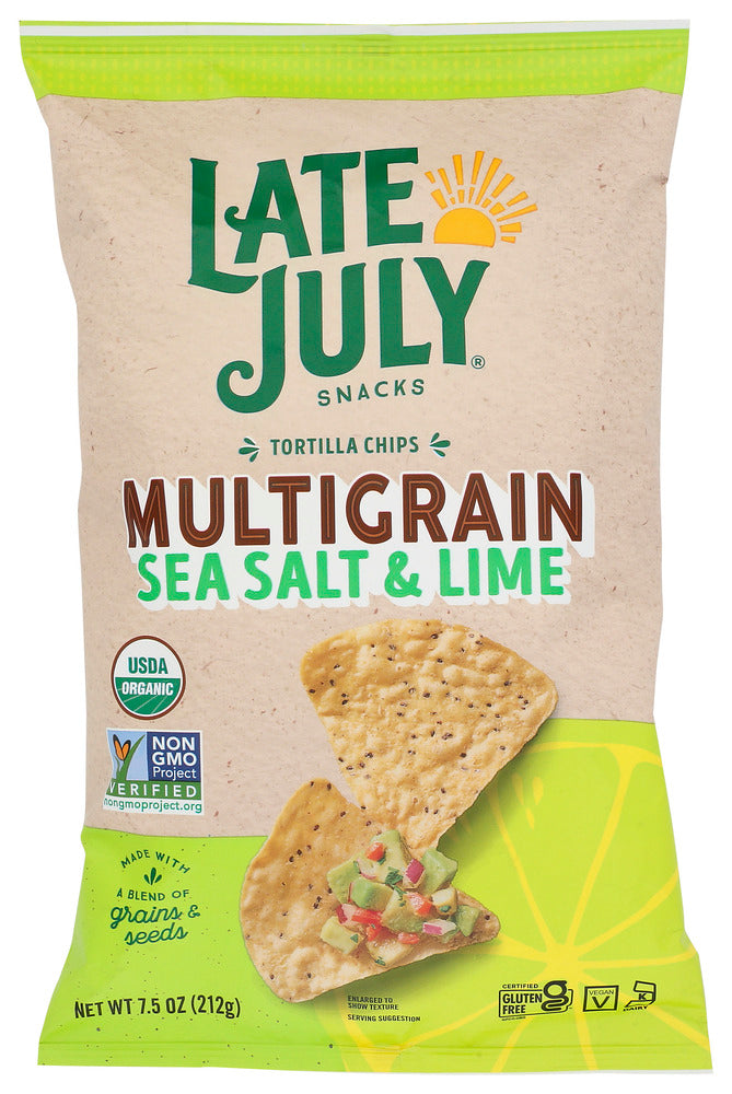 Late July: Multigrain Sea Salt Lime Tortilla Chips, 7.5 Oz